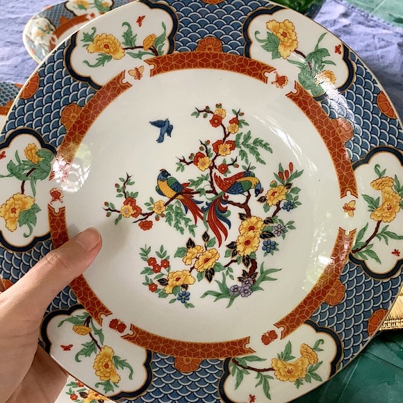 Liling Imperial Garden Rimmed Soup Salad Bowl Set - Picture 3 of 15